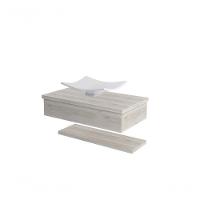 Conjunto Bancada C-cuba F44 E Prateleira Metrópole 805 Preto ônix Snow - 3