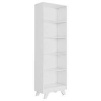 Estante Infantil Retrô Com 5 Prateleiras Branco Brilho - Móveis Peroba Branco Brilho - 1