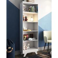 Estante Infantil Retrô Com 5 Prateleiras Branco Brilho - Móveis Peroba Branco Brilho - 2