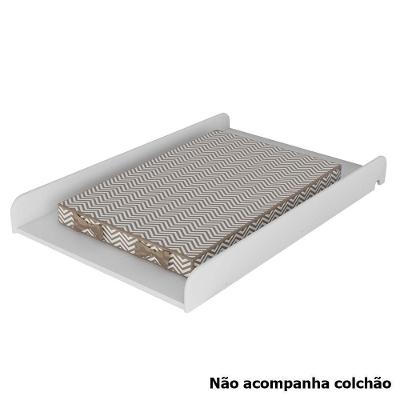 Trocador De Fraldas Para Berço 82,5cm Branco Brilho - Móveis Peroba Branco Brilho