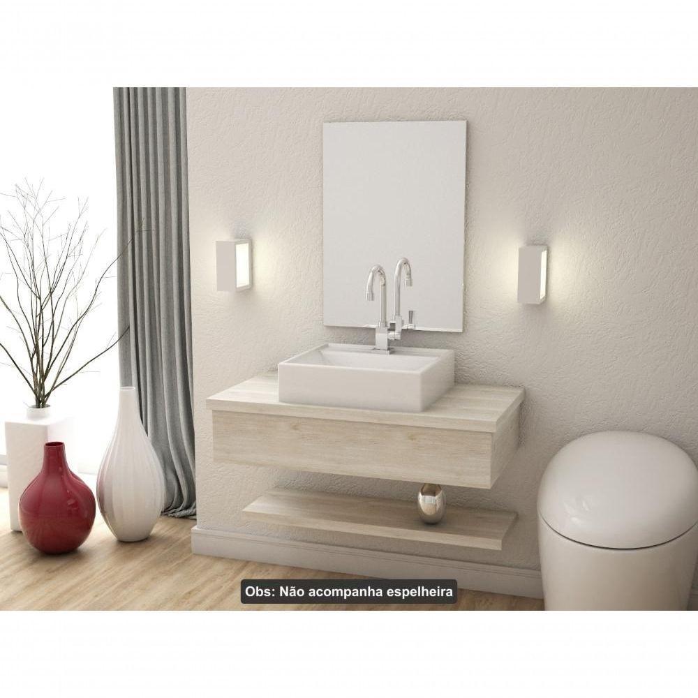 Conjunto Bancada C-cuba Q39 E Prateleira Metrópole 805 Preto ônix Snow - 2