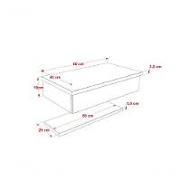 Conjunto Bancada C-cuba L42 E Prateleira Metrópole 605 Preto ônix Snow - 5