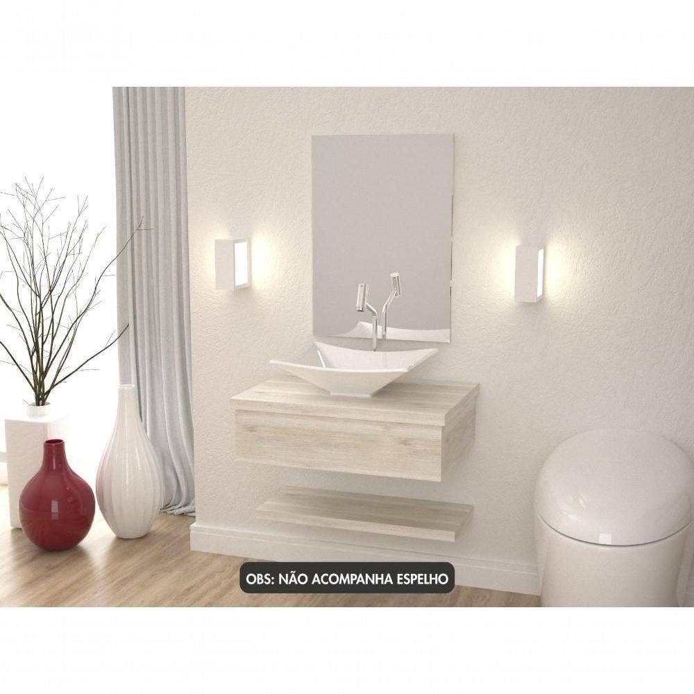 Conjunto Bancada C-cuba L38 E Prateleira Metrópole 605 Preto ônix Snow - 2