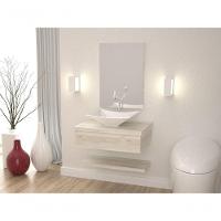 Conjunto Bancada C-cuba L38 E Prateleira Metrópole 605 Preto ônix Snow - 1