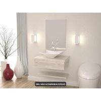 Conjunto Bancada C-cuba L38 E Prateleira Metrópole 605 Preto ônix Snow - 2