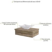 Conjunto Bancada C-cuba L38 Metrópole 600 Branco Chess Carvalho