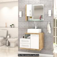 Gabinete Armario P-banheiro (balcao C-cuba Q355) Legno 650 Branco Chess C-carvalho - 2