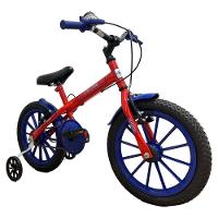 Bicicleta Bike Infantil Aro 16 Ravok Com Rodinhas 3 A 7 Anos Spider Azul - 1