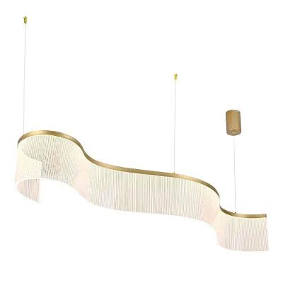 Pendente Atenas Sinuous Dourado Led 3 Cores Multicor 28w Bivolt Acr-002d Cor:dourado