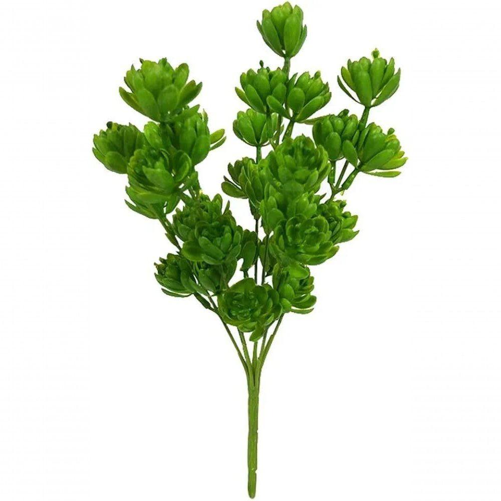 Kit 12 Planta Artificial Broto Suculenta Arranjo Flor 30cm - 4