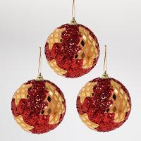 Kit 24 Enfeite Bolas Natalina árvore Natal Estrela Artesanal - 3