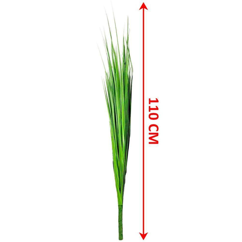 Kit 10 Folhagem Decoração Capim Verde Artificial Natal 110cm - 4