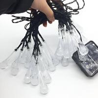 Cordão De Lâmpadas Solar Luzes Leds Gotas De água Branco 5m - 5