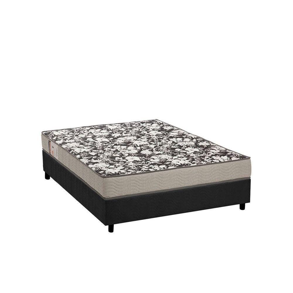 Cama Box Casal: Colchão Espuma Ortobom Physical Ultra Resistente + Base Crc Suede Gray(138X188) - 1