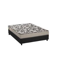 Cama Box Casal: Colchão Espuma Ortobom Physical Ultra Resistente + Base Crc Suede Gray(138X188) - 1