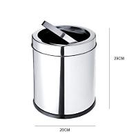 Lixeira Em Inox 5 Litros Cesto De Lixo Tampa Luxo Banheiro Cozinha Escritorio - 3