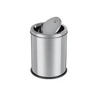 Lixeira Em Inox 5 Litros Cesto De Lixo Tampa Luxo Banheiro Cozinha Escritorio