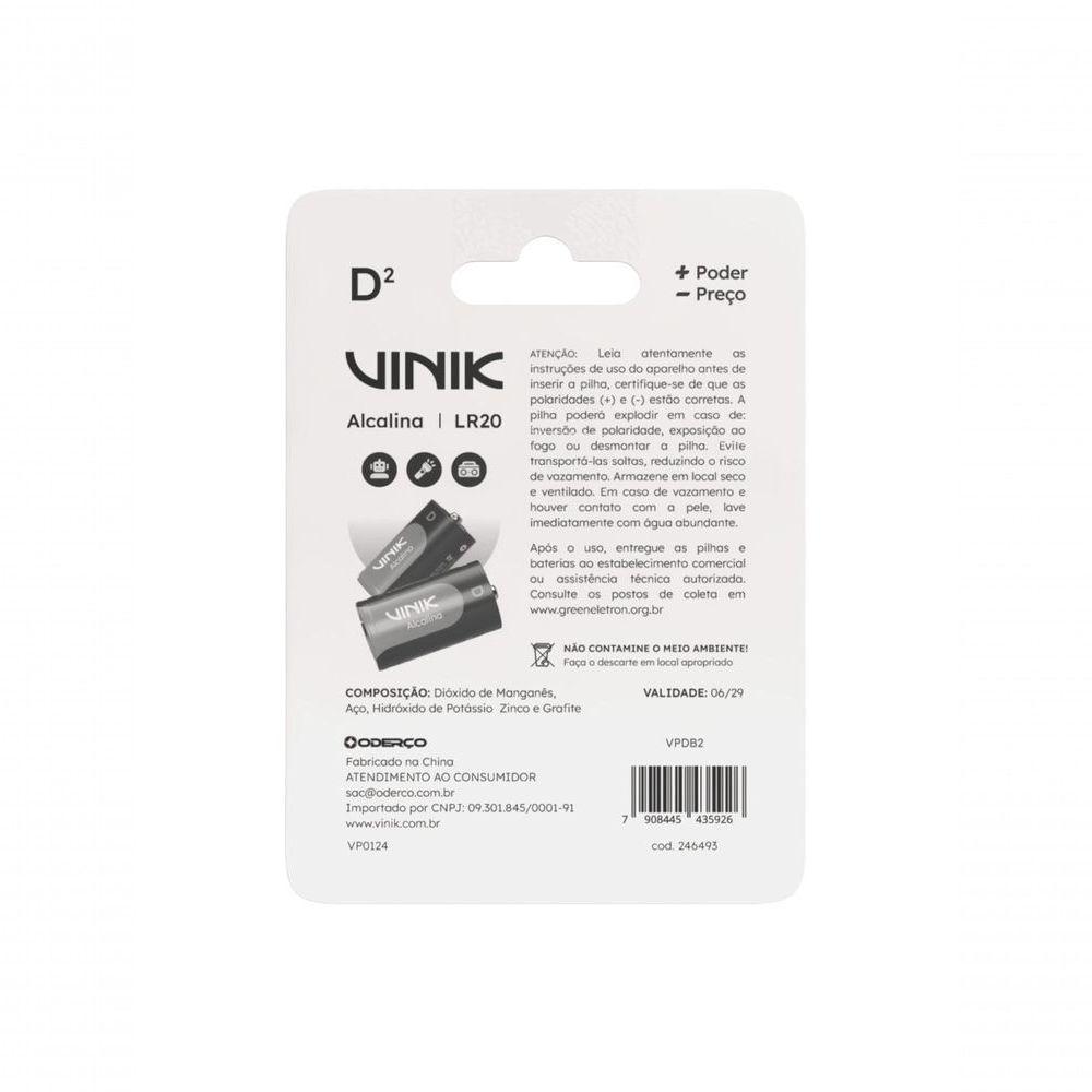 Pilha Alcalina D Lr20 C/2 - Vpdb2 - 6