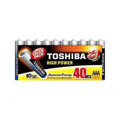 Pilha Alcalina Aaa 1,5v Lr03gcp (c/40 Pilhas) Toshiba