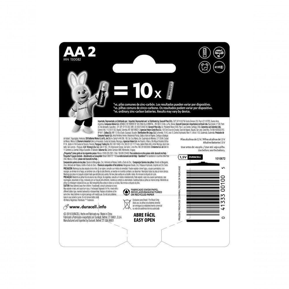 Pilha Alcalina 1,5v Aa Mn1500 (com 2 Pilhas) - 2