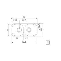 Cuba De Embutir Tramontina Isis 2C 34 Bl Perfecta Polido 78X - 5