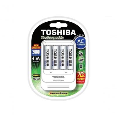 Carregador De Pilhas Tnhc-6gae4 Cb (c/4 Pilhas Aa 2600mah) Toshiba