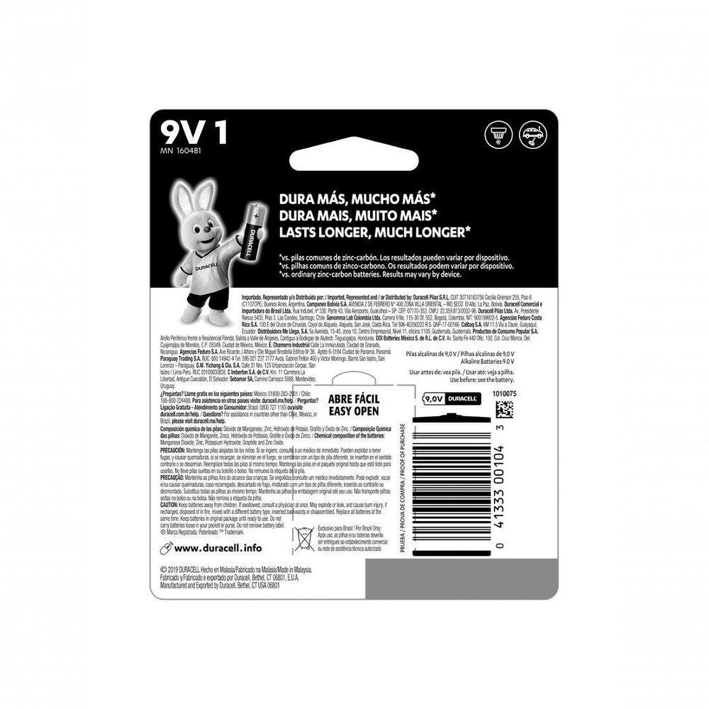 Bateria Alcalina 9v Mn1604 Com 1 Pilha - 2