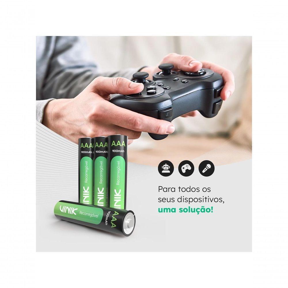 Pilha Recarregável Aaa C/4 - 900mah 1.2v - Vp3ab4r - 3