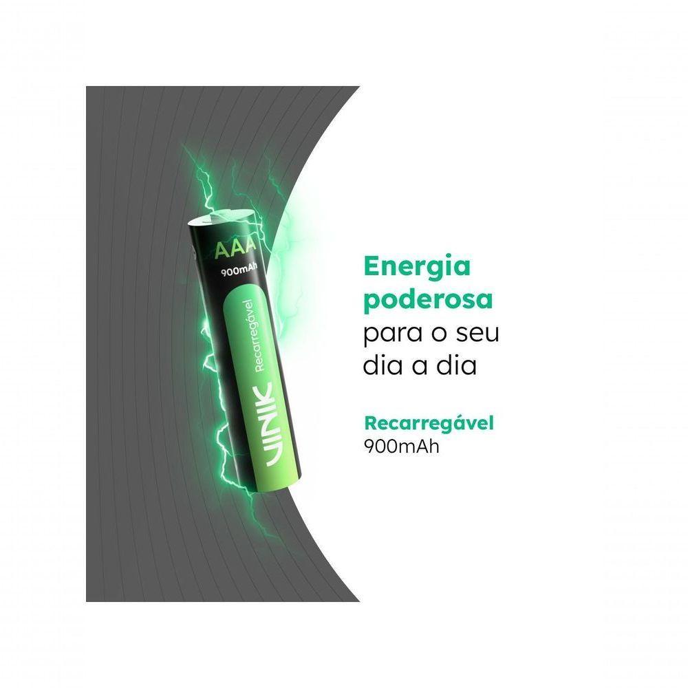 Pilha Recarregável Aaa C/4 - 900mah 1.2v - Vp3ab4r - 4