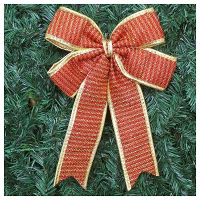 Kit 4 Enfeite árvore Natal Laço Vermelho E Dourado 30 Cm