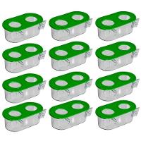 Comedouro Cristal 2 Furos 90ml Com Aba E Gancho Kit 12un - 1