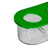 Comedouro Cristal 2 Furos 90ml Com Aba E Gancho Kit 12un - 3