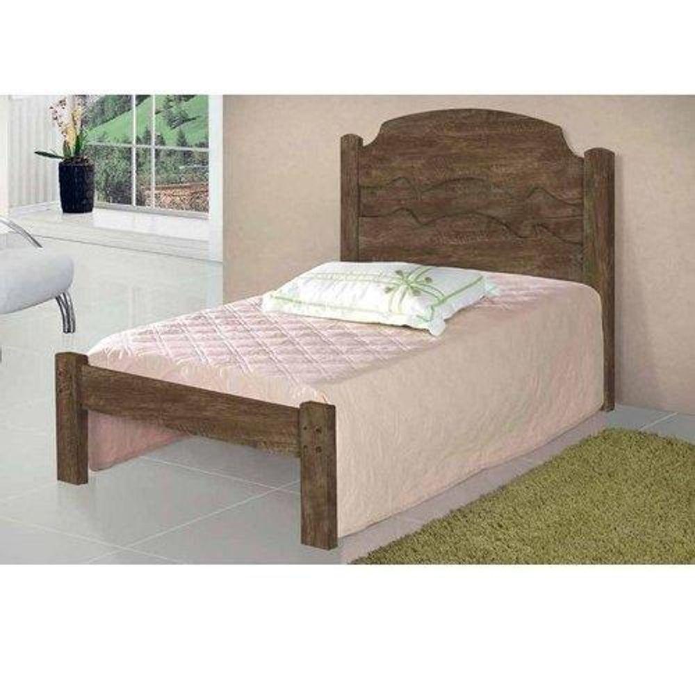 Cama De Solteiro Iris Castanho - Cambel Móveis - 1