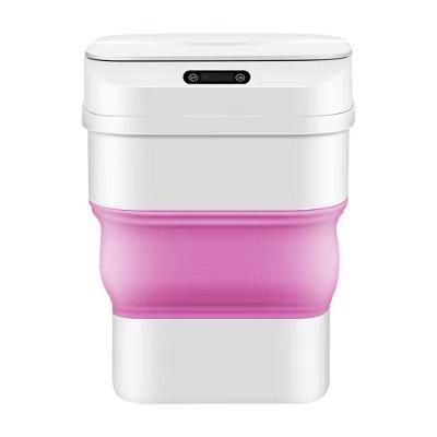Lixeira Automatica Inteligente Sensor Smart Cesto Retratil A Prova D Agua Viagem Camping Rosa