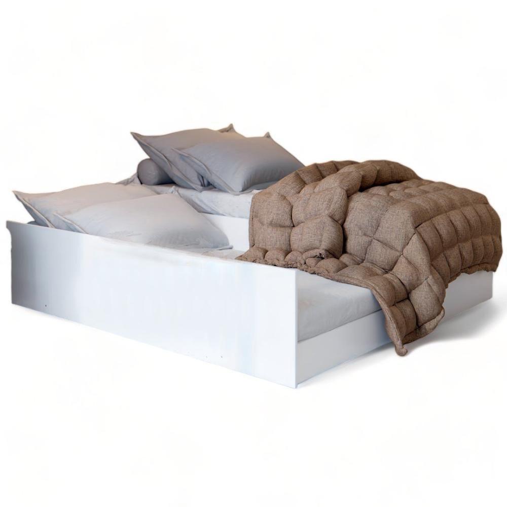 Cama Bibox Solteiro Matrix Branco Com 02 Colchões Tebarrot - 2