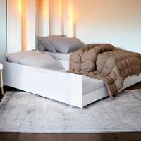 Cama Bibox Solteiro Matrix Branco Com 02 Colchões Tebarrot - 1