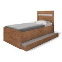 Cama Baú Larissa Solteiro Naturale E Off Com Auxiliar E 02 Colchões Framar - 2