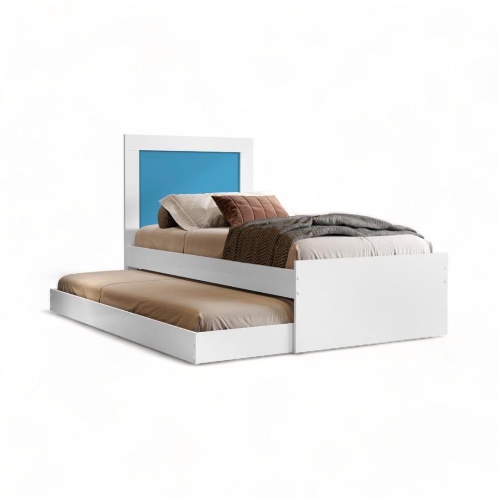 Cama Bibox Solteiro Luara Com Aplique E 02 Colchões Cambel - 3