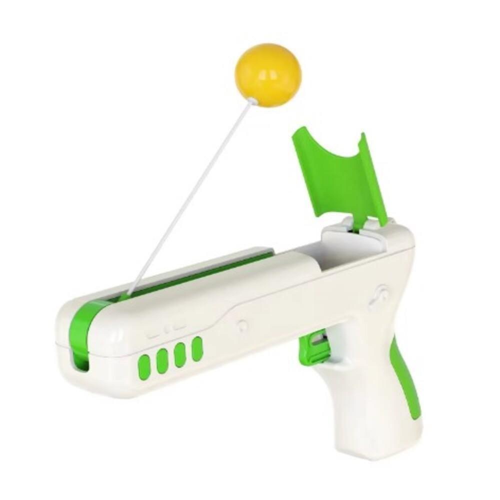 Brinquedo Interativo Para Gato 2 Em 1 Pistola Bolinha E Pena Divertida 2 Em 1 Exercicio Gatos - 2