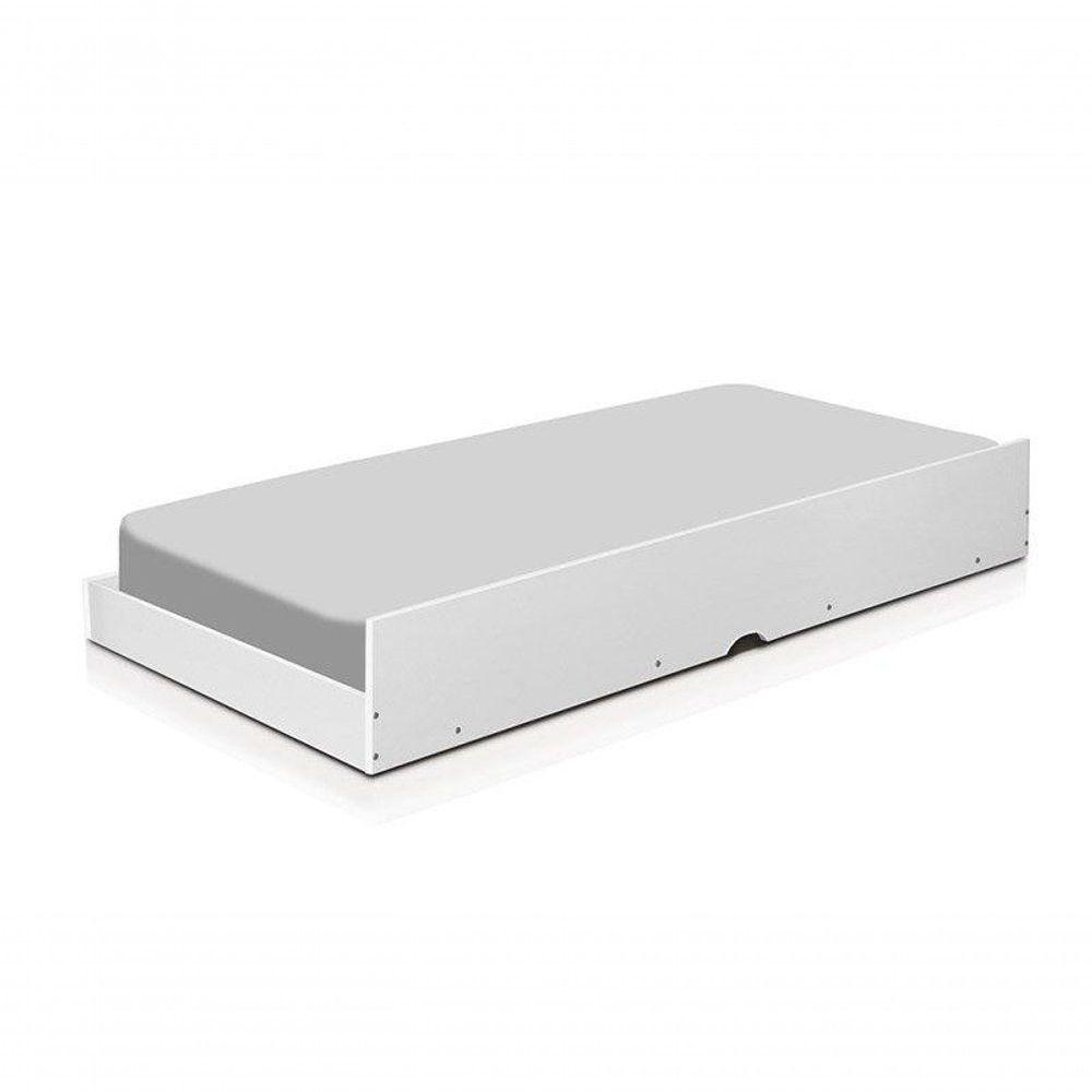 Cama Bibox Solteiro Barcelona Branco Com Colchões - 3