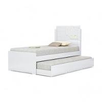 Cama Bibox Solteiro Colônia Branca Com 02 Colchões - 2