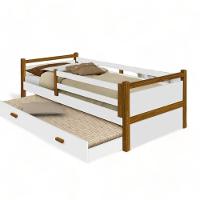 Cama Bianca Branca E Mel Com Auxiliar E 02 Colchões - 1