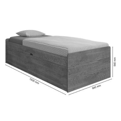 Cama Baú Camila Solteiro Naturale Com Colchão Framar