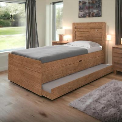 Cama Baú Larissa Solteiro Naturale Com Auxiliar E 02 Colchões Framar