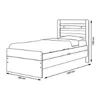 Cama Baú Framar Móveis Larissa Solteiro Com Auxiliar Cor Branco