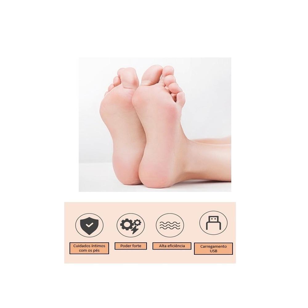 Removedor Calos Eletrico Lixa Pes Esfoliador Massageador Raspador Pele Grossa Rachaduras Rotativa Recarregavel - 5