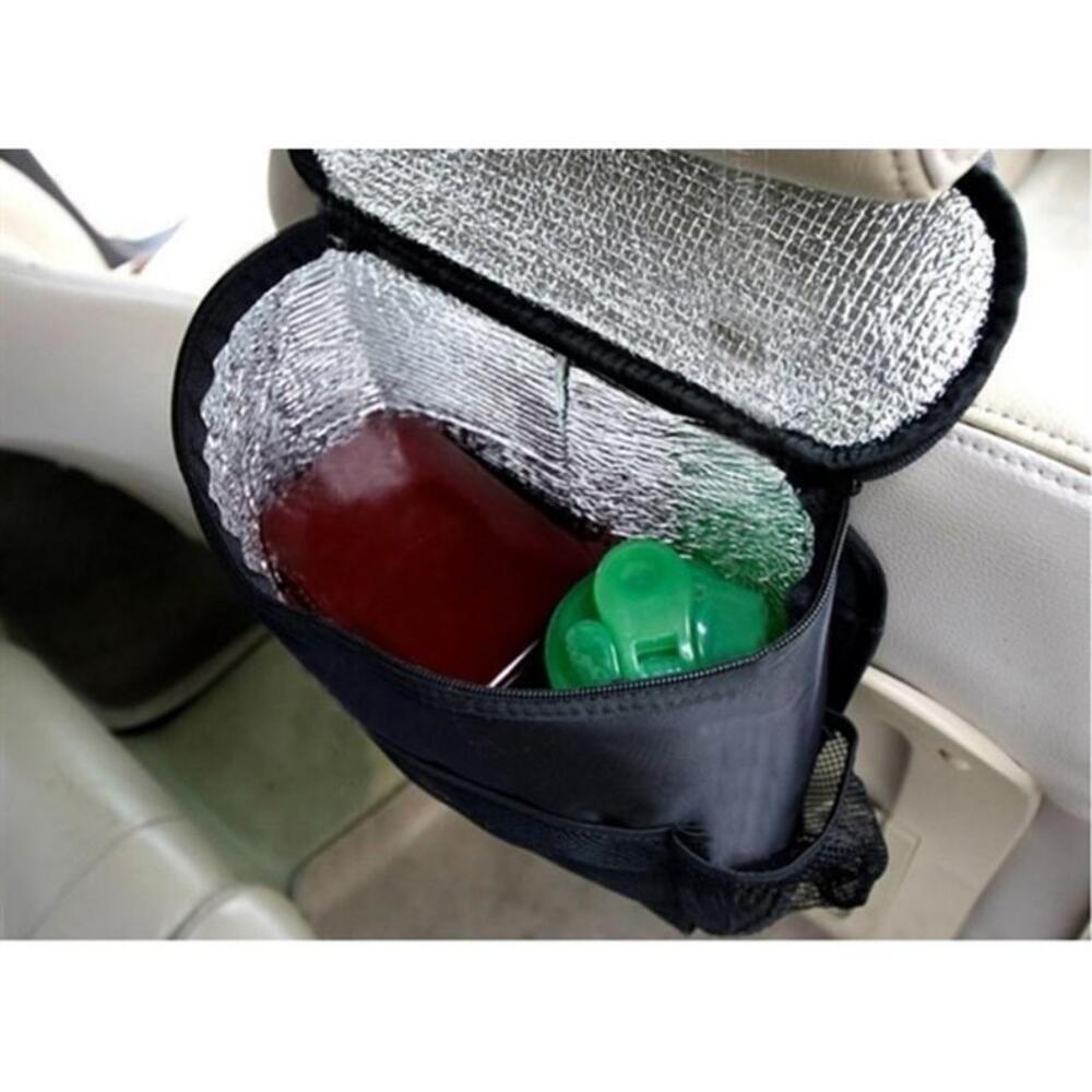Bolsa Térmica Organizador Portátil Cooler Para Carro E Automóvel Porta Treco Multiuso - Preta - 2
