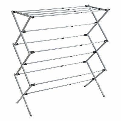 Varal De Chão Secador De Roupas Dobrável Telescópico Vertical Extensível Com 11 Grades Portátil