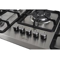 Cooktop 5 Bocas Fischer Infinity Trempe De Ferro Tripla Chama à Gás Mesa Inox Bivolt - 10