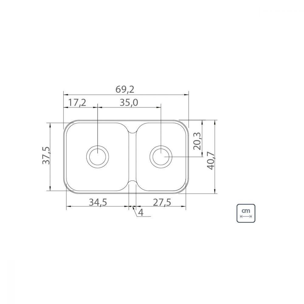 Cuba Tramontina Isis 2c 34 28 Bs Perfecta Em Aço Inox - 5